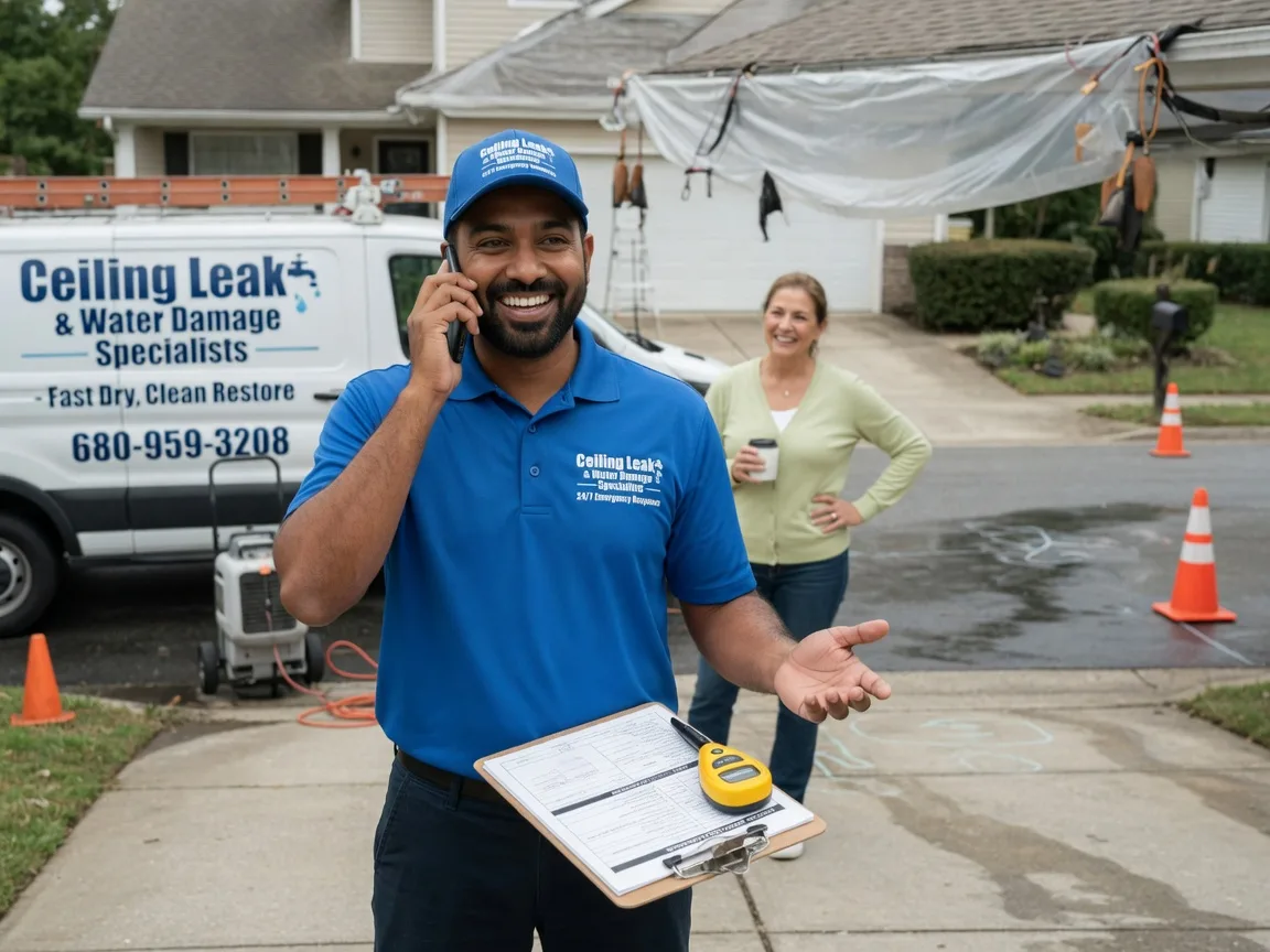 Ceiling Leak Cleanup Olin, IA FAQs